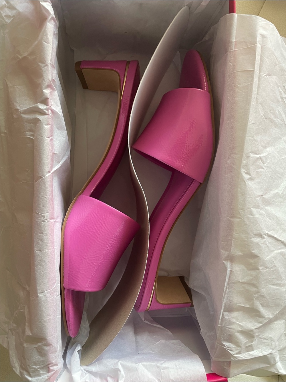 Vince Camuto Fuchsia Slip-On Mid-Heel Mules - Picture 10 of 10